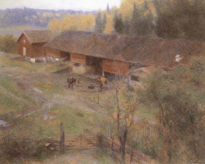 Erik Werenskiold Autumn oil painting image
